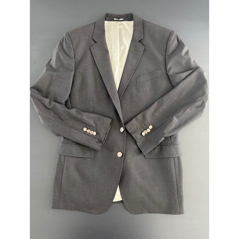 Dolce & Gabbana Mens Charcoal Gray Virgin Wool Blazer Made in Italy Sz 40R